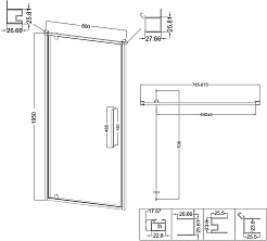 Niagara Душевая дверь в нишу Nova 80x195 NG-85-8AB – фотография-11